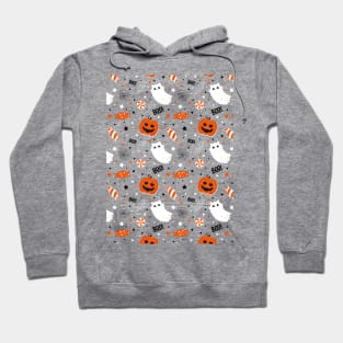 Halloween cute orange pattern Hoodie